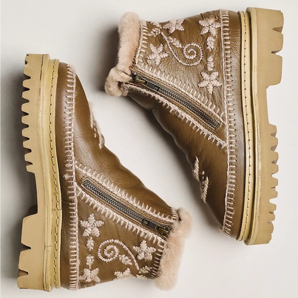 $260! Laidback London Setsu 3.0 Paisley Otter Leather Boots EU 38/ US 8 NWOT - Picture 2 of 7